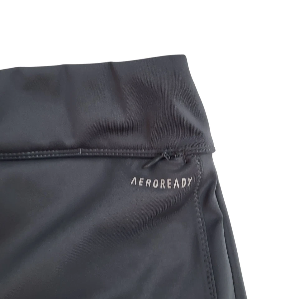 Adidas Leggings Running Aeroready Yoga Grey Cropped Women's S 8-10 W26 L23 L661 - Image 2 of 4
