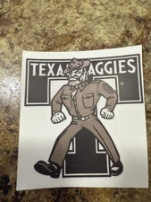 Texas & AM Aggies Vintage Old Sarge Mascot  6 Inch  high Quality Vinyl Decal