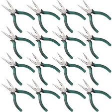 16 PCS 6 Inch Spring Loaded Needle Nose Pliers with Side Cutter, Professional...