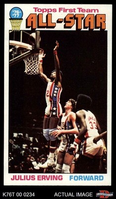 1976 Topps #127 Julius Erving Nets HOF University of Massachusetts Amh 6 - EX/MT