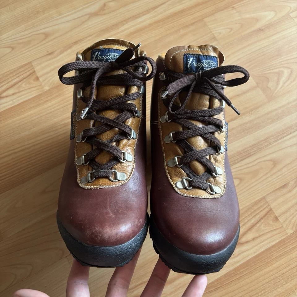Винтажные туристические ботинки 1980-х из воловьей кожи Vasque Goretex женский размер 8! - Изображение 2 из 4