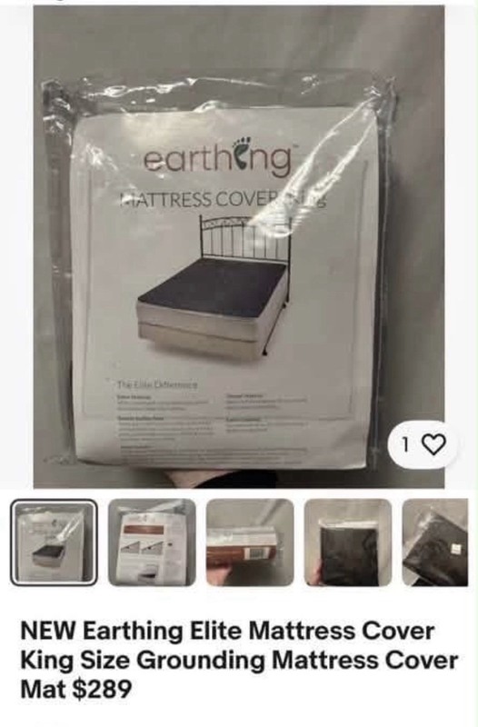 Earthing Elite Mattress Cover King Size Grounding Mattress Cover Mat Brand New 