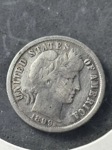 1899 Barber Dime 90% Silver Very Good+/Fine