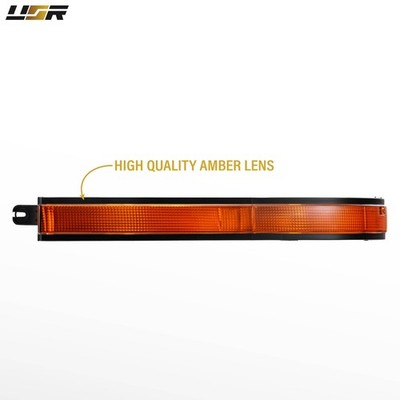 OE Replacement Amber Frosted Front Bumper Lights For 1986-1988