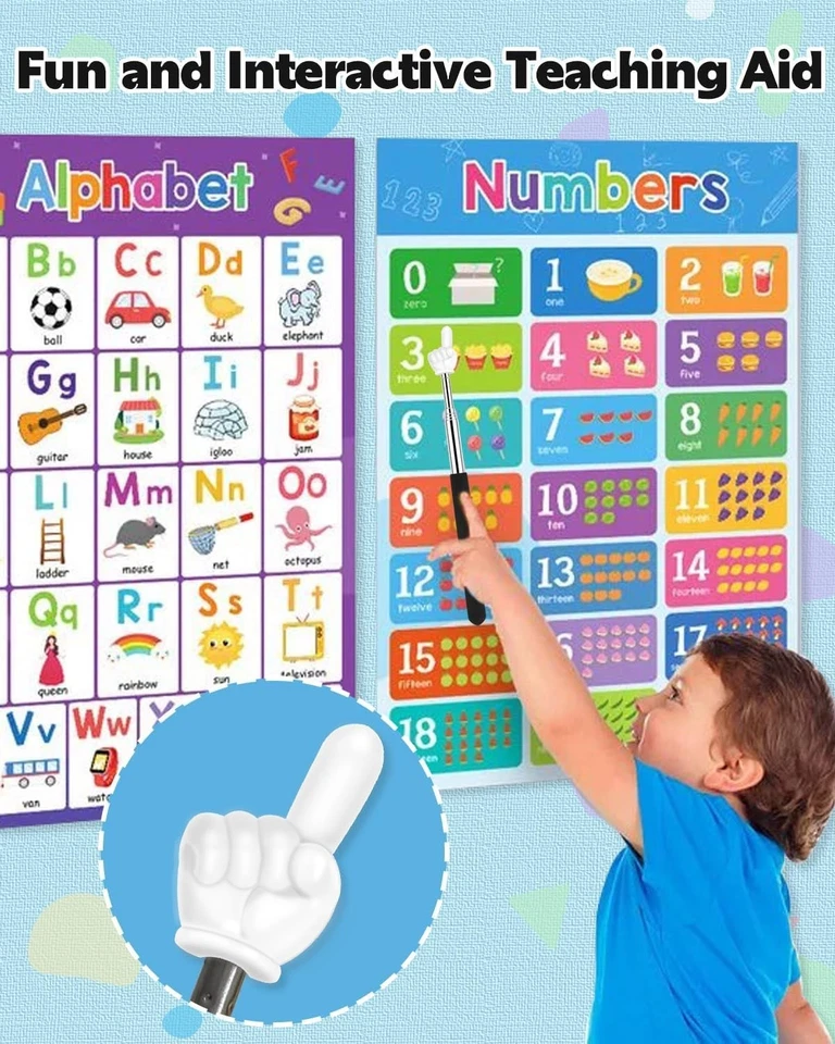 Retractable Teacher Pointer for Classroom Kids Reading, Dumero Extendable Finger - Image 3 of 4