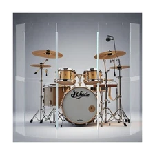Portable Drum Shield | 5 Panels 2ft x 5ft | Factory-Installed Full-Length Sta...