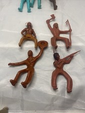 1950's Vintage Plastic, Cowboy Indians Riding Horse 4-5  unbranded 4