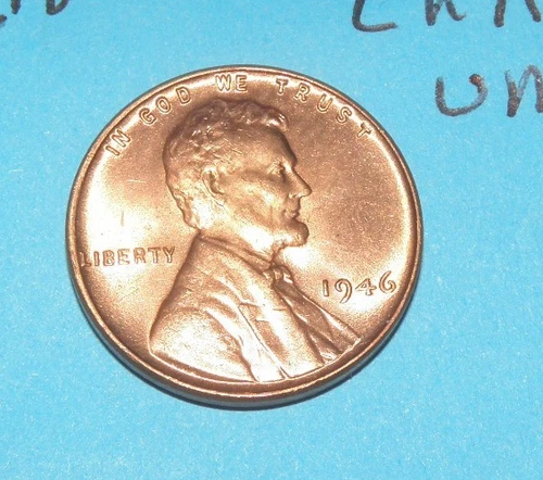 1946      LINCOLN WHEAT CENT   CHOICE RED UNCIRCULATED  #1