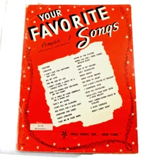 Your Favorite Songs Complete with Words and Music Guitar/Piano Mills Music 1962