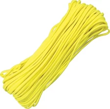 Atwood Rope MFG Parachute Cord Yellow 100Ft Nylon Rated For 550 Lbs  7 Strand