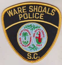 Ware Shoals SC Police non shield shape patch shipped from australia