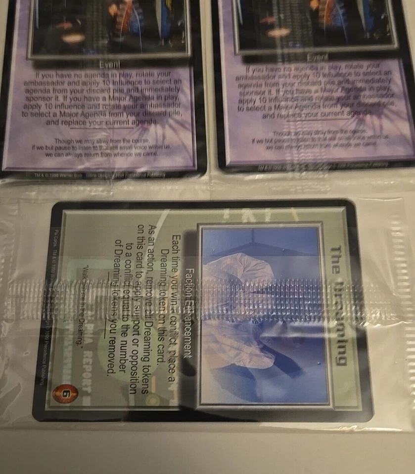 1999 BABYLON 5 COLLECTIBLE CARD GAME LOT 5 CARDS SEALED - Image 3 of 4