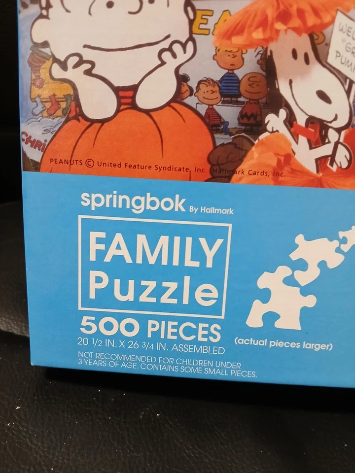 Vintage 1985 PEANUTS 500 Pc Puzzle 45th Anniversary Collage New Open Box Snoopy - Image 4 of 4