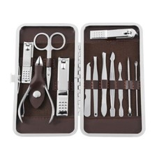 12pcs Nail Clippers Manicure Pedicure Kits Stainless Steel Cuticle Scissors