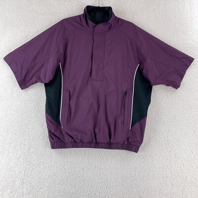 FootJoy DryJoys Purple 1/4 Zip Jacket Mens Short Sleeve