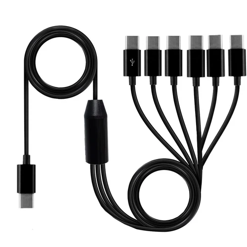 Type-C Male To USB C 2/3/4/6 Male Splitter Data Sync and Charge Connector Cable