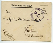 GREAT BRITAIN WWI Formula Prisoners of war cover Queensferry Flints to Berlin