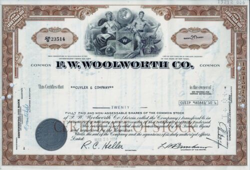 F. W. Woolworth Co., New York, 1974  (20 Shares) braun - Bild 1 von 1
