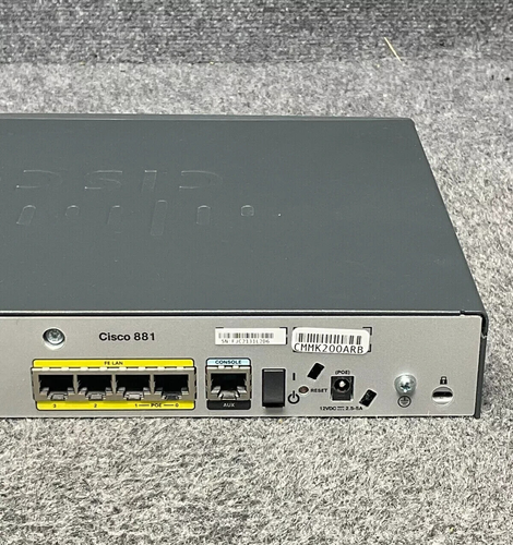 Cisco Router C881 800 Series 🔌 Integrated Services DC 12V 5.5A/2.5A Black ⚫ - 第 7/17 張圖片