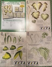 Plaid Folk Art One Stroke Painting Worksheet Pack 1003 Ferns,Leaves