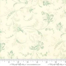 Moda COLLECTIONS ETCHINGS Parchment/Aqua 44333 21 Quilt Fabric By The Yard