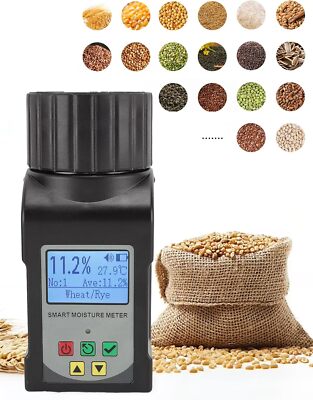 Grain Moisture Tester Cup-Type Meter for 25 Grains Wheat, Corn with Data Storage