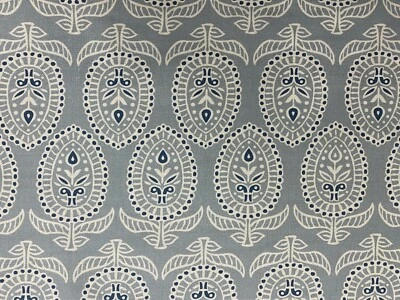 FRANK THOMAS INTERIORS Leamington Baumwollstoff Regency Ananas Paisley Duckegg Vorhang/Polsterung