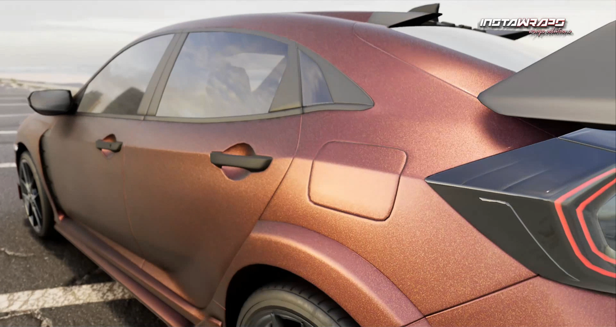 3M 2080 Scotchprint Satin Flip Volcanic Flare Vinyl Car Wrap Film