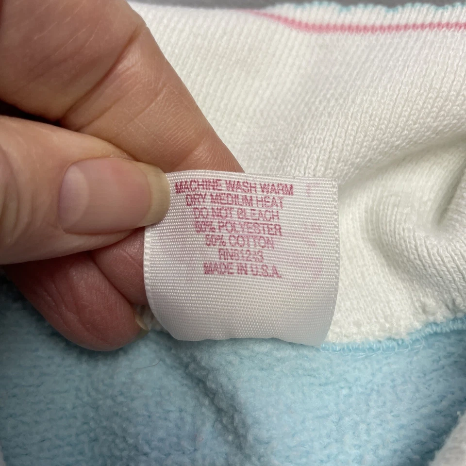 Sudadera De Colección Alore Black Hills Para Mujer L Aqua Colibrí Cuello Años 80 EE. UU. Foto 4 de 4