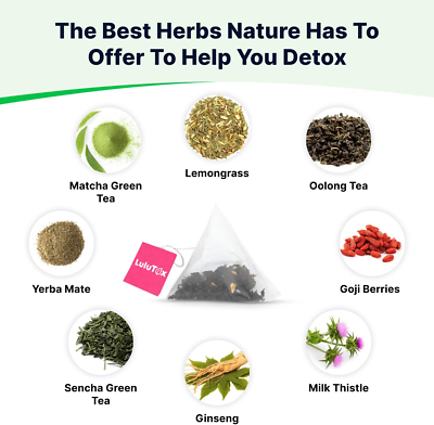 GLP-1 Detox Herbal Tea - 30 Natural Plant-Based Tea Bags For Daily Wellness