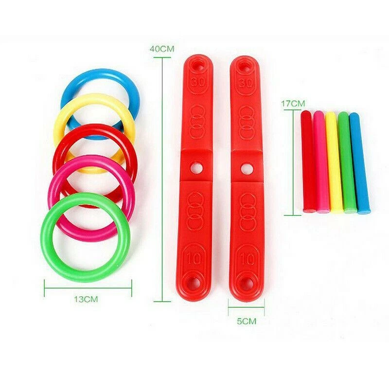 New Toyrific Quoits Set Garden Games Ring Toss Hoopla Outdoor Fun Activity Game - Image 3 of 4