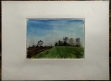 Franz Ehmke 1928-2018 Gdr Painter Blankenfelde Wiesen Felder Pastel Signed