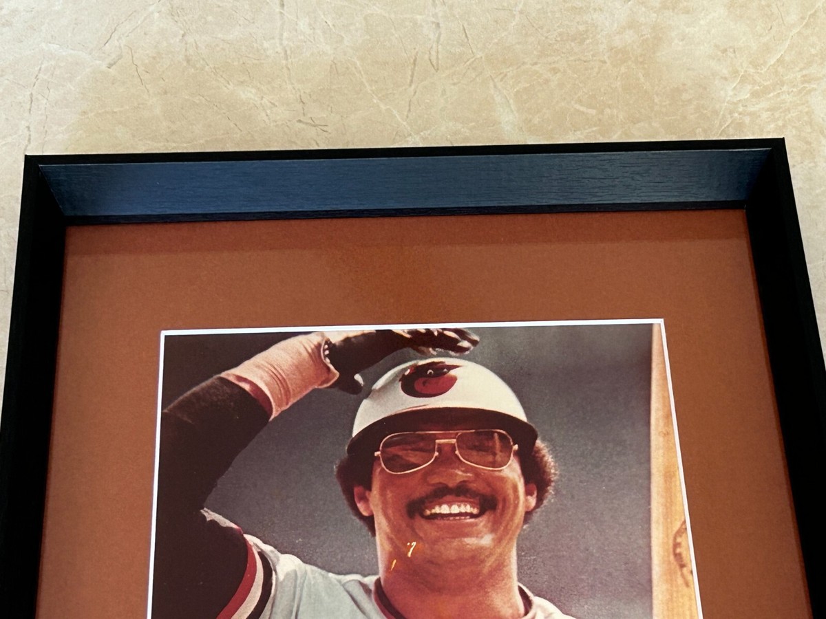 Baltimore Orioles Reggie Jackson Signed 8x10 Photo Black Frame JSA