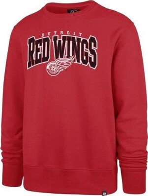 47 Brand Detroit Red Wings Varsity Block Headline Crew NHL Mens Crewneck Herren