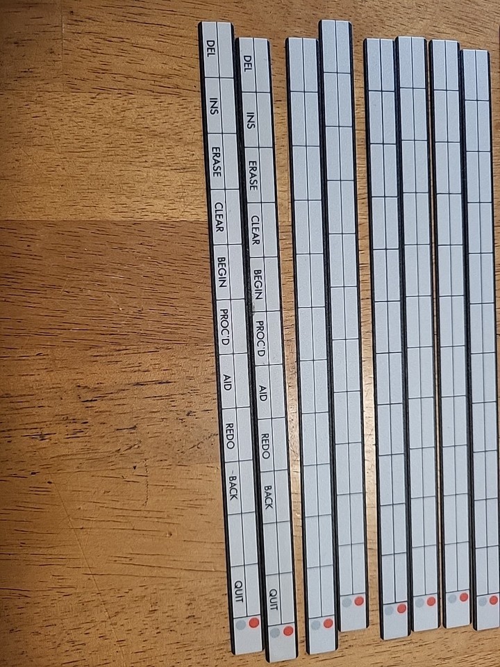 Texas Instruments TI-99/4A Quick Key Strips, this is 16 in one lot for ...