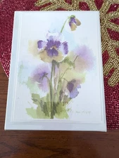 Ten Notecards with envelopes - Watercolor Wildflower  In Sealed Box New In Box 