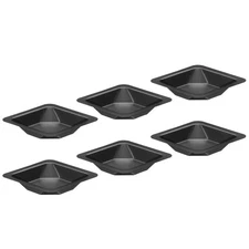 10pcs Square Weigh Boats, Plastic Small Scale Trays Powder Dispenser, Black