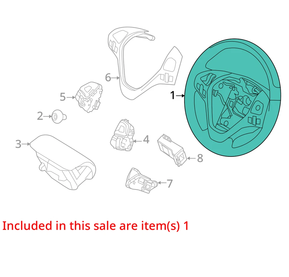 SE ADAPTA A LINCOLN MKX 2011-2012 RUEDA DIRECCIÓN ASM BA1Z3600FB - NUEVO FABRICANTE DE EQUIPOS ORIGINALES BA1Z3600FB Foto 2 de 3