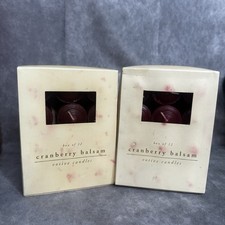 2 Discontinued Pier One Cranberry Balsam Votive Candles Box Of 12