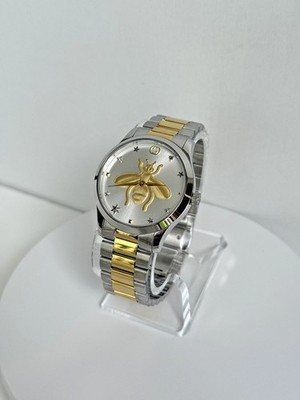 Gucci G-Timeless 38MM Gold Bee Watch YA1264131 | eBay