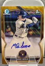 2023 Bowman Draft - Chrome Prospect Auto Mike Boeve Rookie RC  #CDA-MB Gold Wave