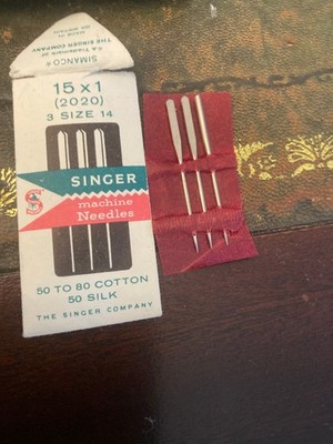 SELTENE VINTAGE SINGER Nähmaschinennadeln Größe 14 - originalverpackt