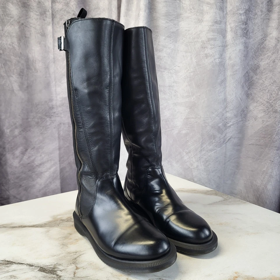 Dr. Martens Chianna Knee High Zip Boots Women's US Size 7 Black - Image 2 of 4