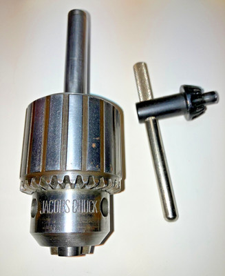 Preowned Jacobs Drill Chuck. Very nice,  little stiff by hand thru range. Notes!