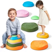 Kids Balance Stepping Stones Sensory Obstacle Course 6 PCS Outdoor Indoor