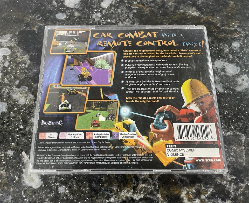 Twisted Metal - Small Brawl (Sony PlayStation, 2001) PS1 COMPLETO PROBADO CIB Foto 4 de 4