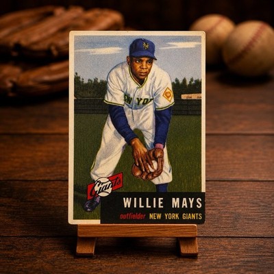 Vintage-Style Souvenir   Willie Mays 1953 Inspired Novelty Display Card