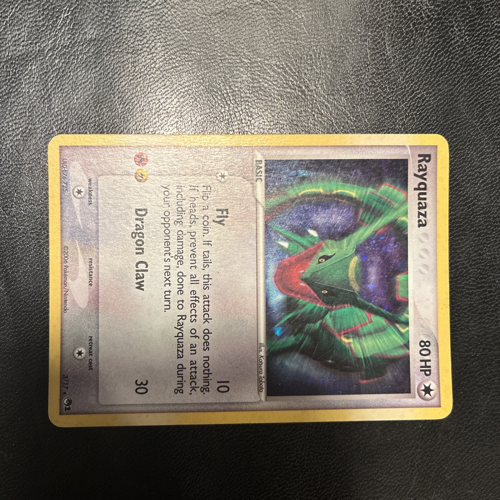 2006 Pokémon TCG Rayquaza POP Series 1 Promo Holo Rare 3/17 NM