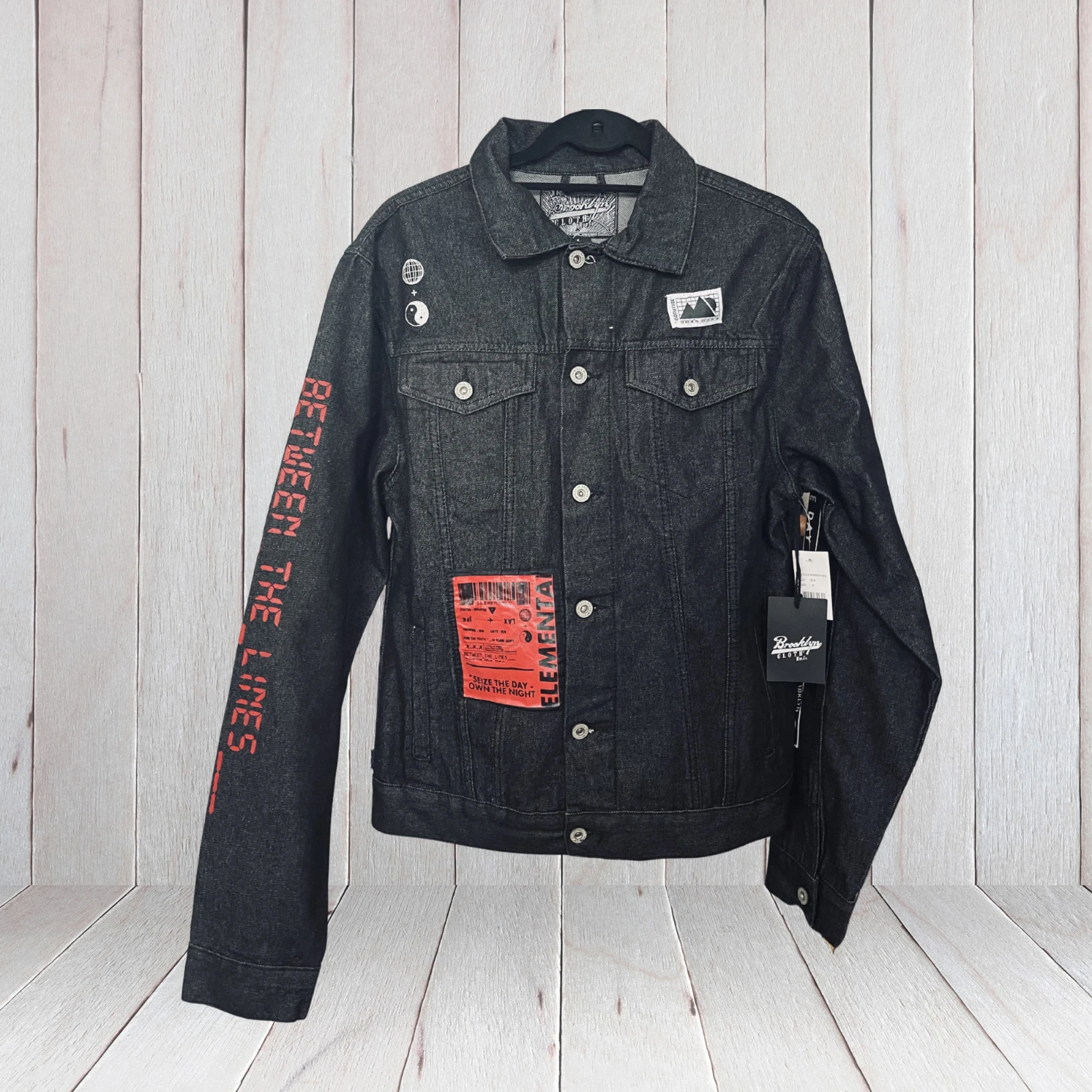 Brooklyn cloth Graphic Denim Jacket Black M