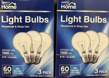 6 60W Simply for Home Clear Glass Decorative Light Bulbs w/Medium Base